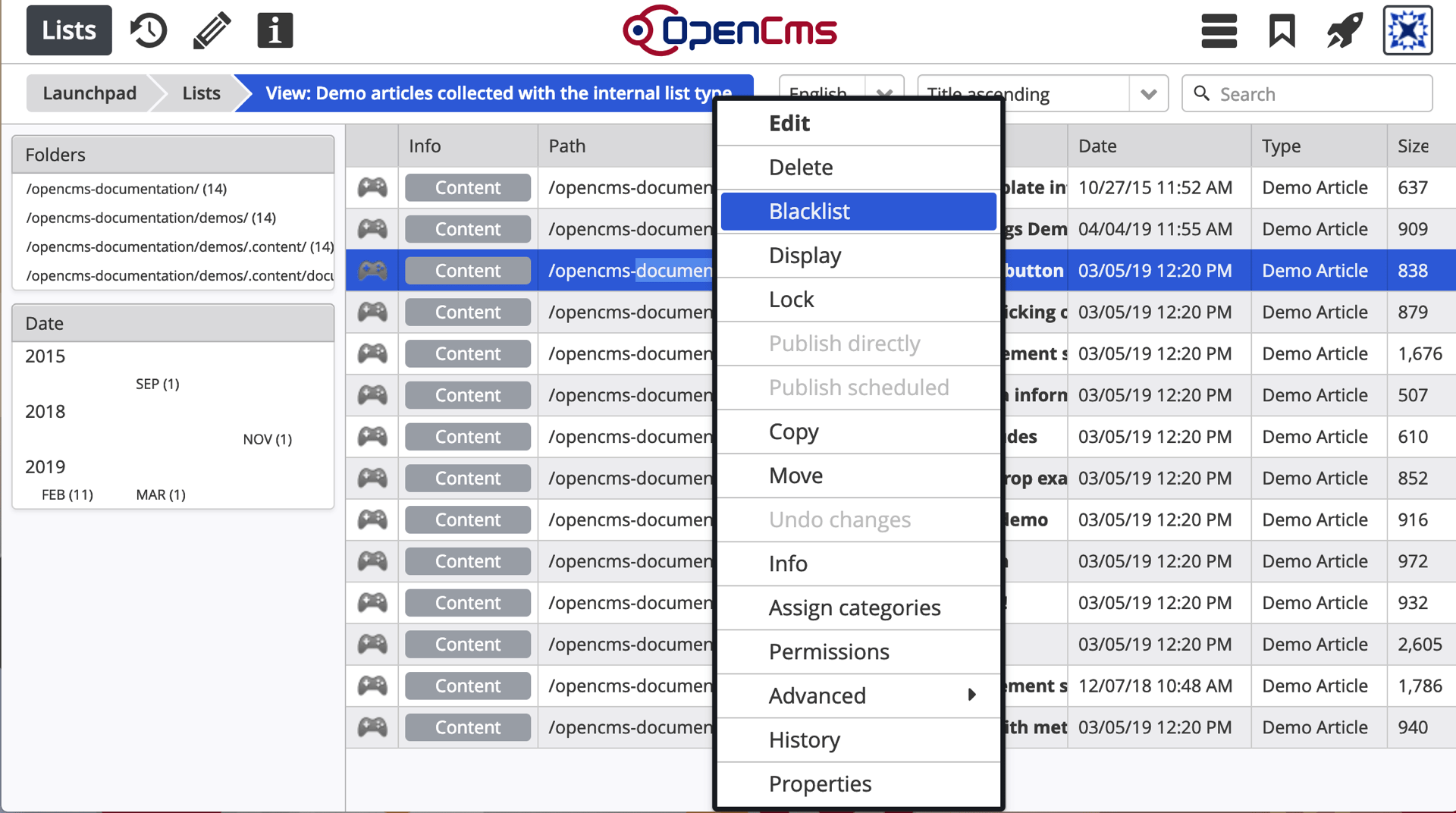 Entorno de desarrollo OpenCMS