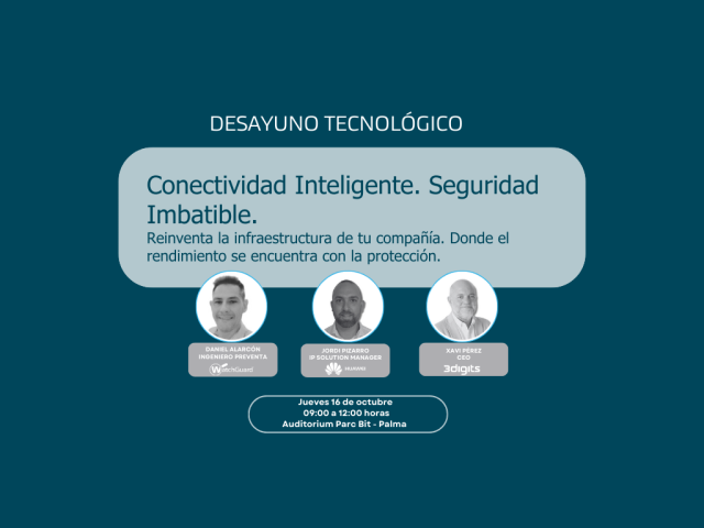 El Desayuno Tecnológico 2025 de 3digits: innovación, seguridad y networking en el Parc Bit