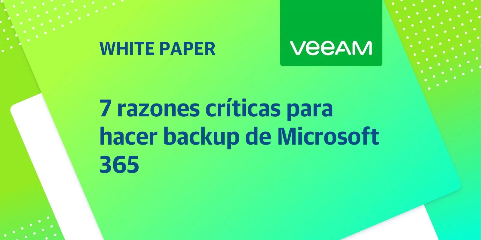 Descarga de Veeam backup for Office 365 whitepaper